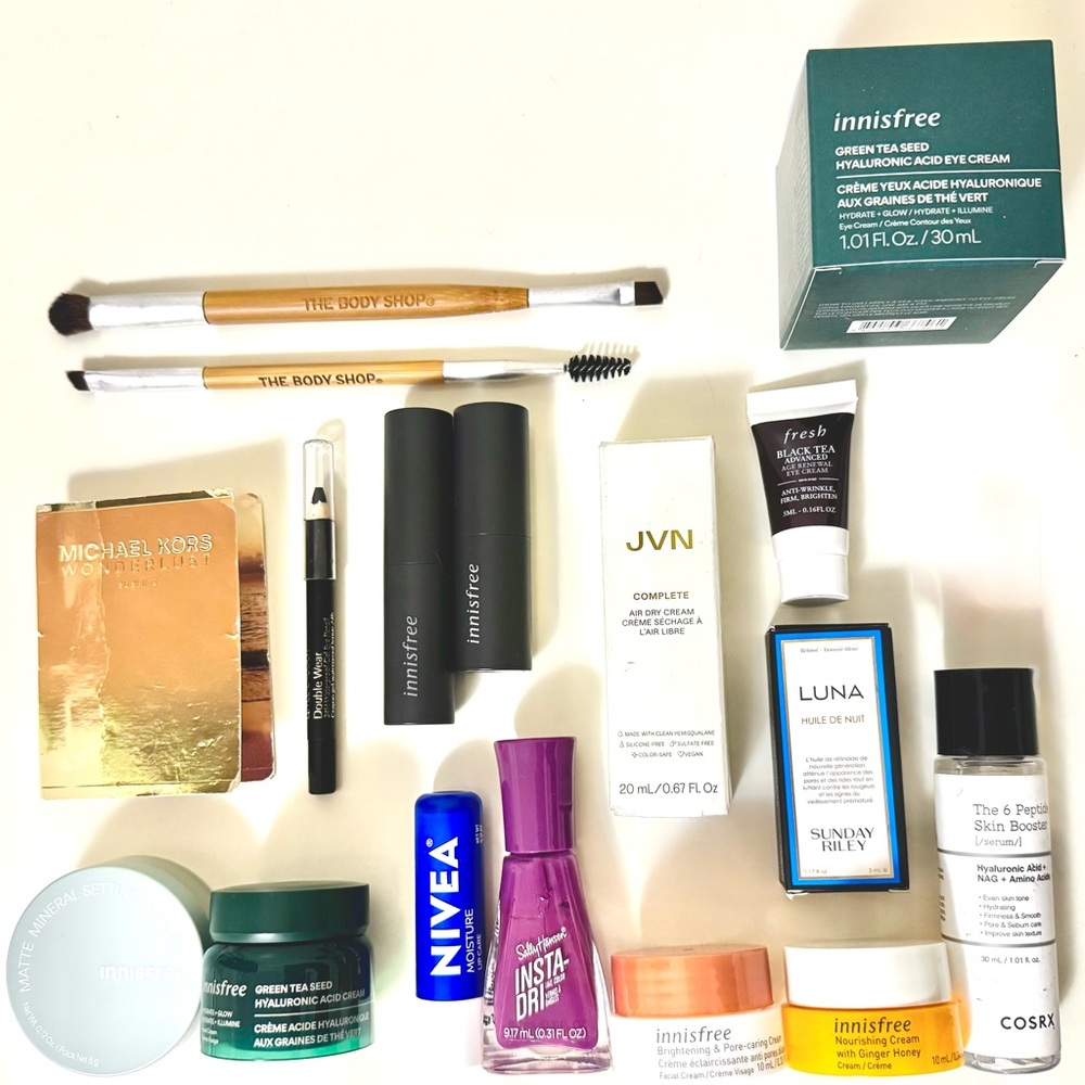 K-Beauty Brand New Innisfree Bundle, Sunday Riley, Estée Lauder, The Body Shop